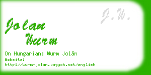 jolan wurm business card